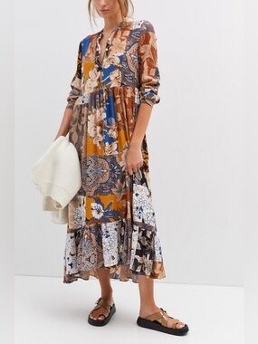 Anthropologie Mare Mare Lynda Tiered Maxi Dress